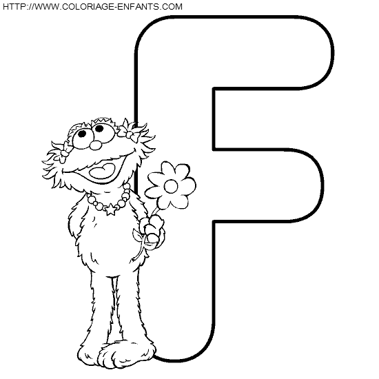 Alphabet Sesame Street coloring