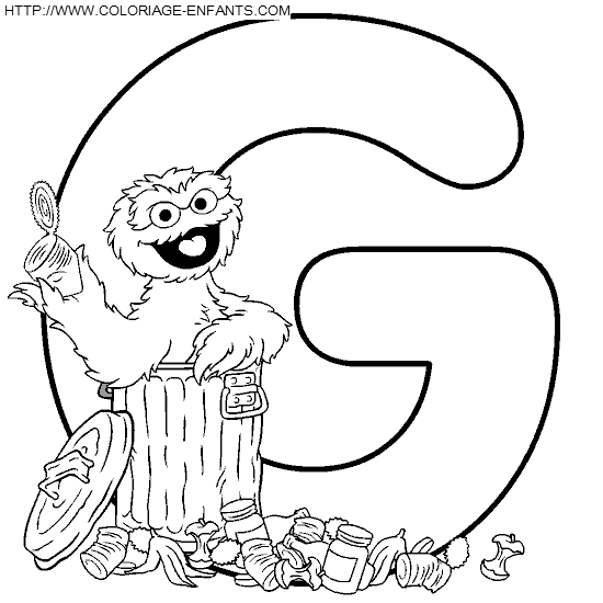 Alphabet Sesame Street coloring