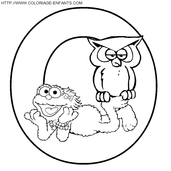 Alphabet Sesame Street coloring