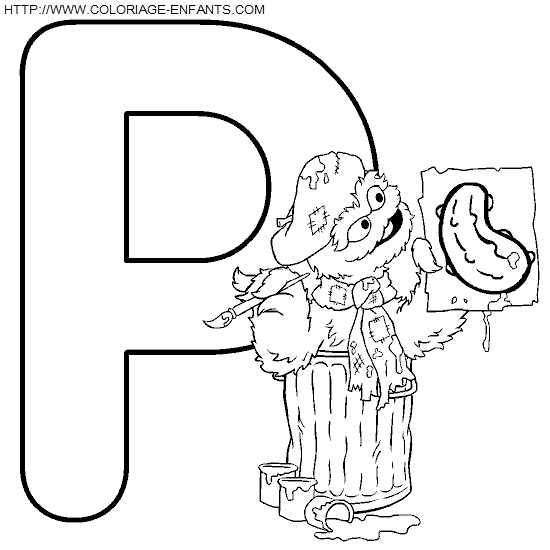 Alphabet Sesame Street coloring