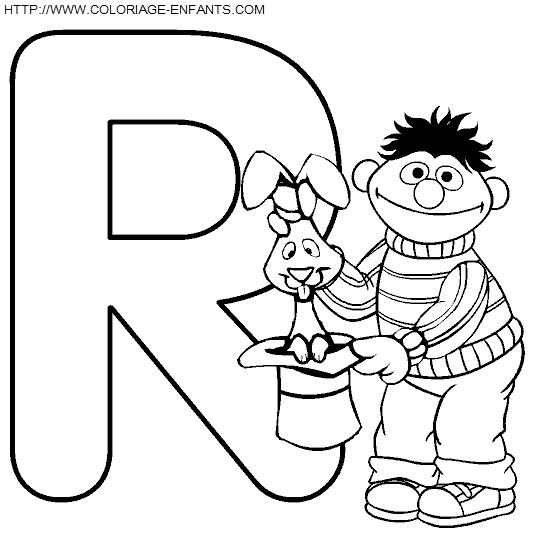 Alphabet Sesame Street coloring