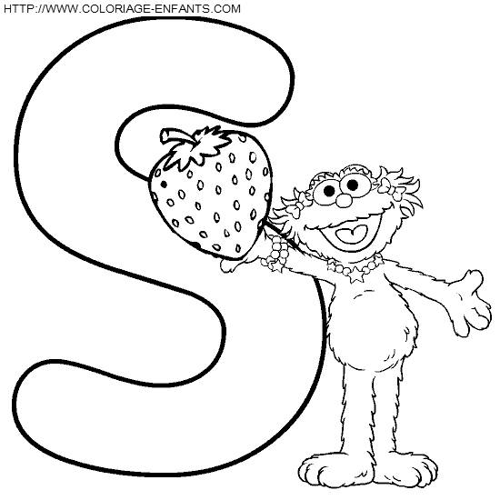 Alphabet Sesame Street coloring