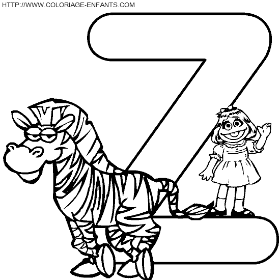 Alphabet Sesame Street coloring