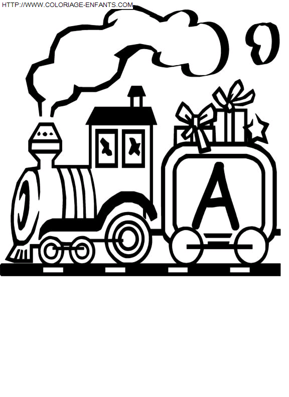 Alphabet Train coloring