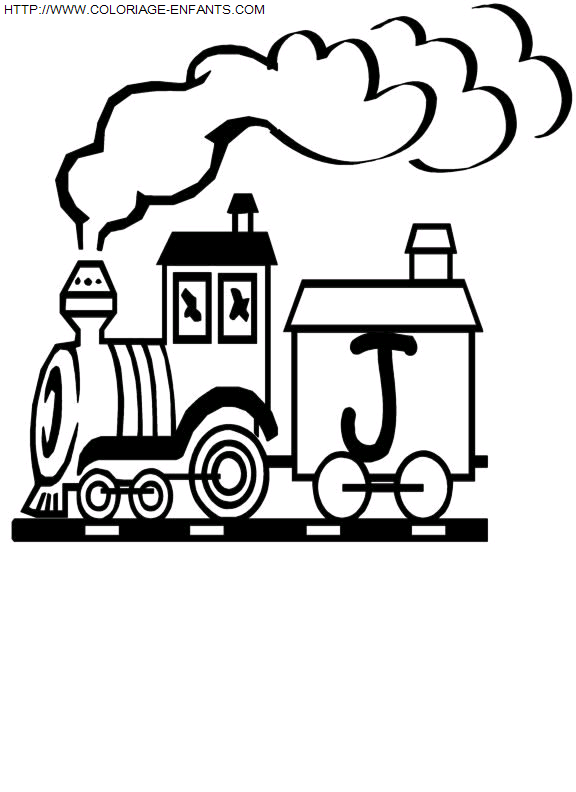 Alphabet Train coloring