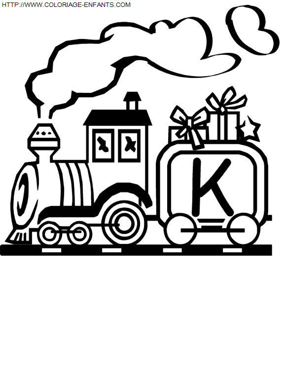 Alphabet Train coloring