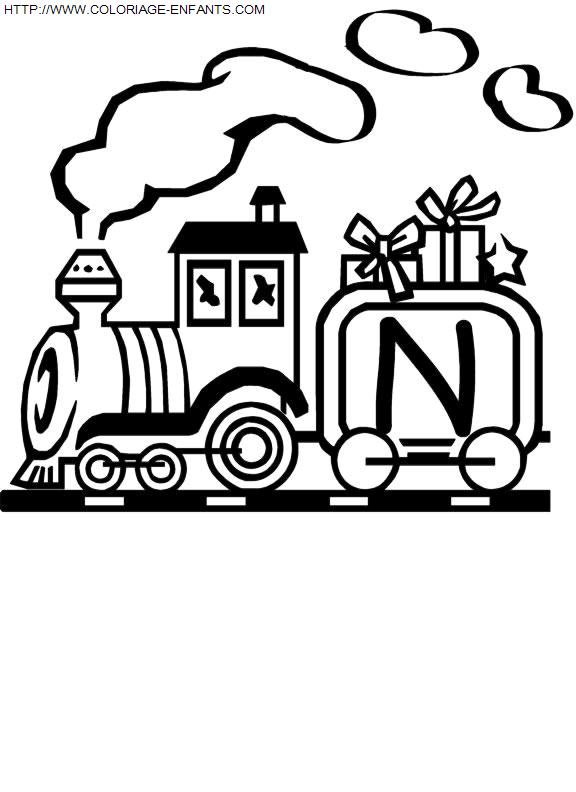 Alphabet Train coloring