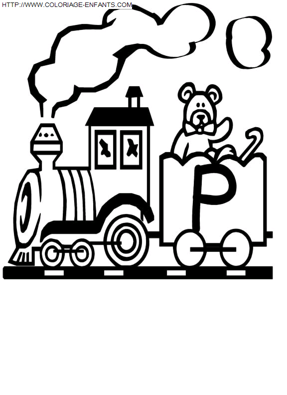 Alphabet Train coloring