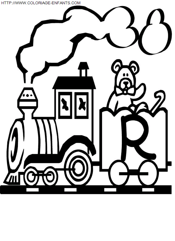 Alphabet Train coloring