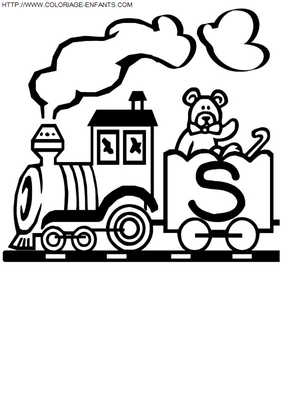 Alphabet Train coloring