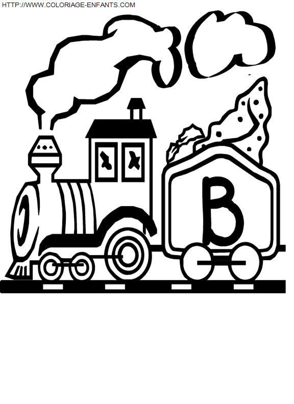 Alphabet Train coloring