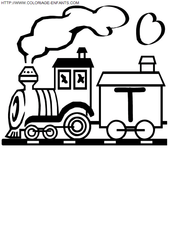 Alphabet Train coloring