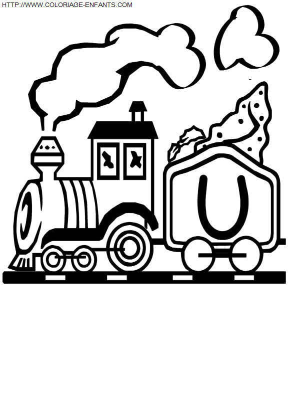 Alphabet Train coloring