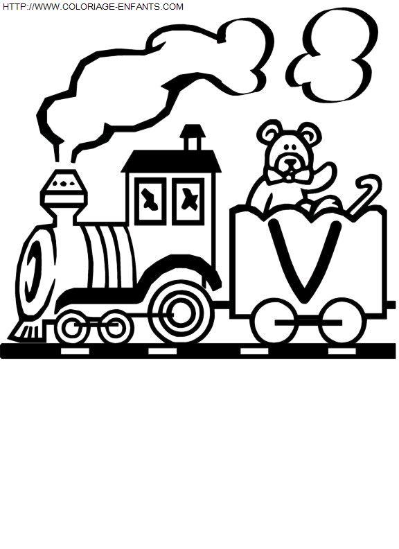 Alphabet Train coloring