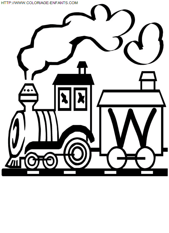 Alphabet Train coloring