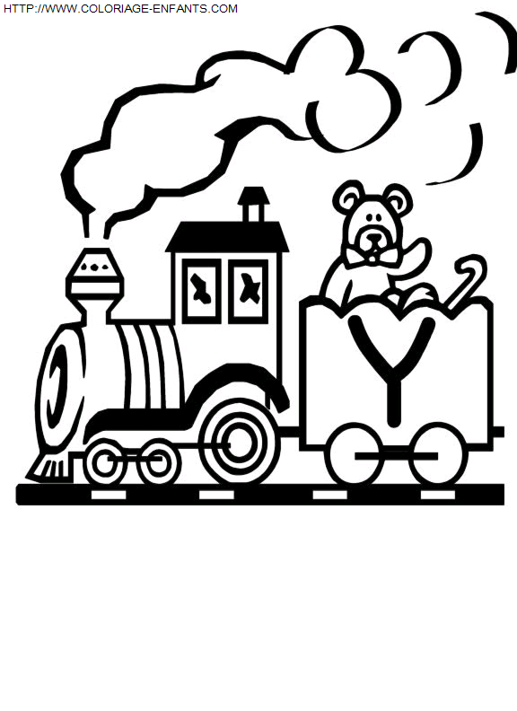 Alphabet Train coloring