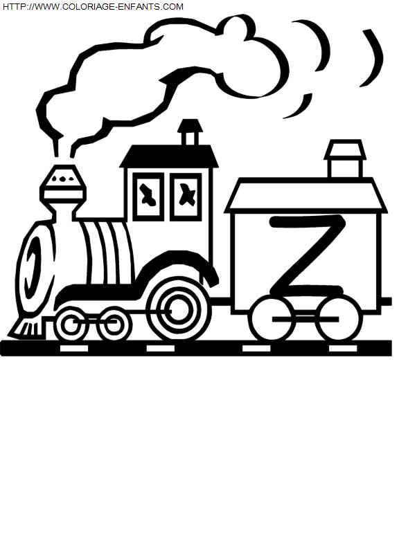 Alphabet Train coloring