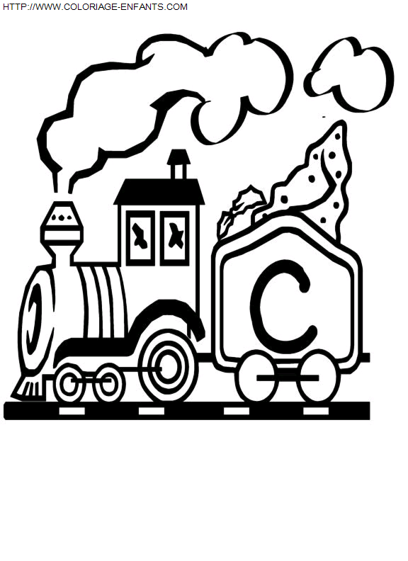 Alphabet Train coloring