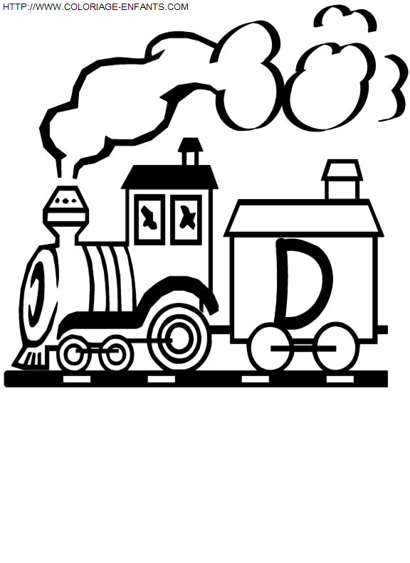 Alphabet Train coloring