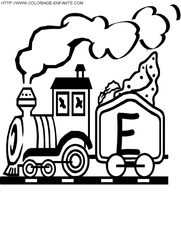 Alphabet Train coloring