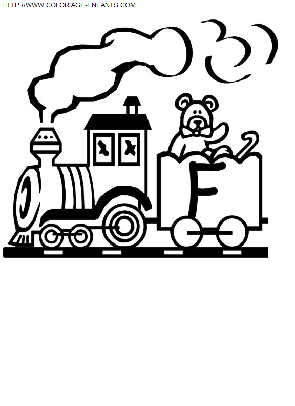 Alphabet Train coloring