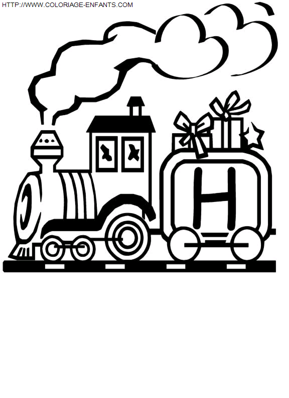 Alphabet Train coloring