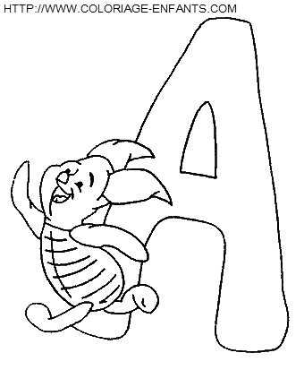 Alphabet Winnie The Pooh coloring