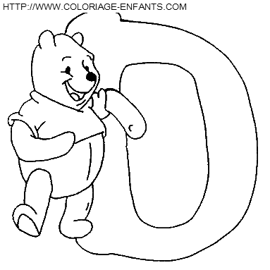 Alphabet Winnie The Pooh coloring