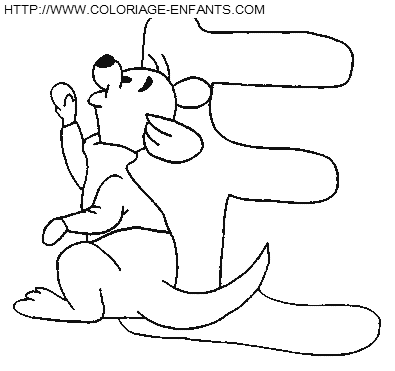 Alphabet Winnie The Pooh coloring