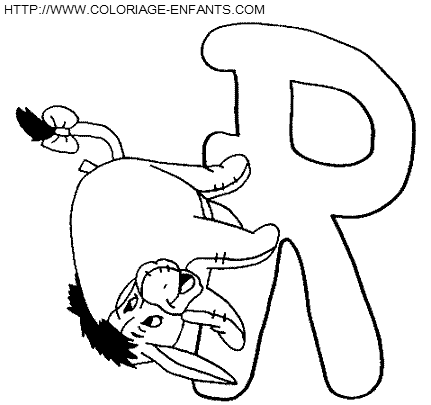 Alphabet Winnie The Pooh coloring