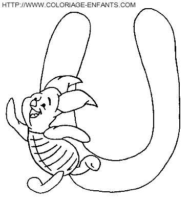 Alphabet Winnie The Pooh coloring