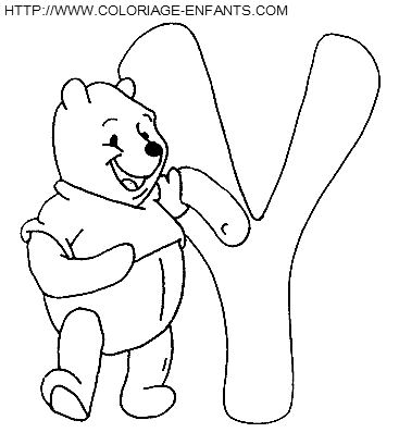 Alphabet Winnie The Pooh coloring