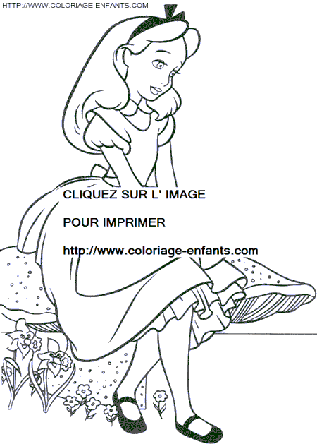 Alice In Wonderland coloring