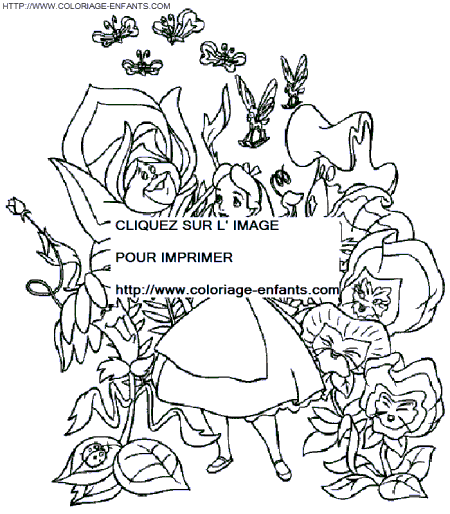 Alice In Wonderland coloring