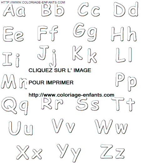 Alphabet Simple coloring