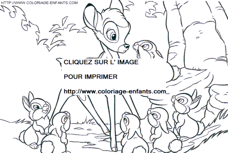 Bambi coloring - Bambi coloring pages to color - Bambi coloring book
