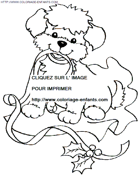 Christmas Animals coloring - Christmas Animals coloring pages to color