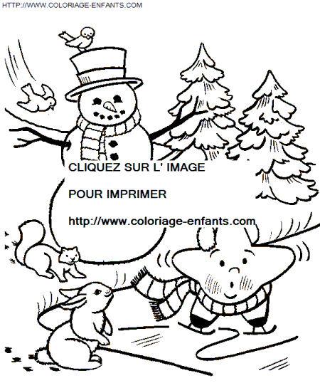 Christmas Snowman coloring