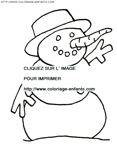 Christmas Snowman coloring