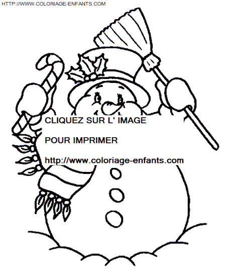 Christmas Snowman coloring