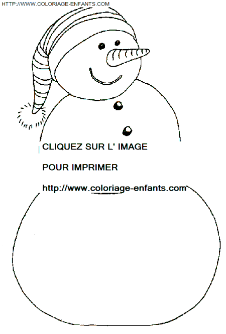 Christmas Snowman coloring