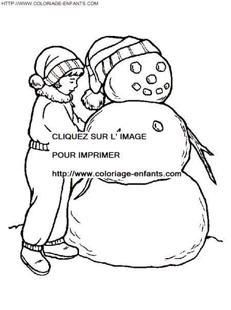 Christmas Snowman coloring