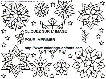 Christmas Snowflakes coloring