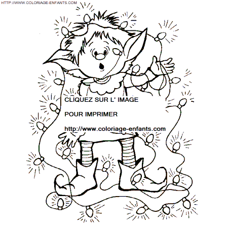 Christmas Elves coloring - Christmas Elves coloring pages to color