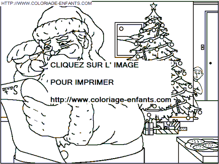 Christmas Santa Claus House coloring