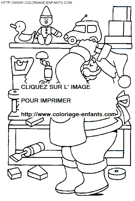 Christmas Santa Claus House coloring