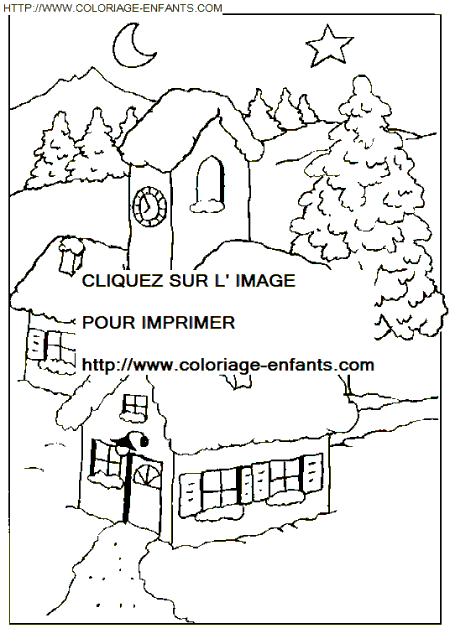 Christmas Scenery coloring