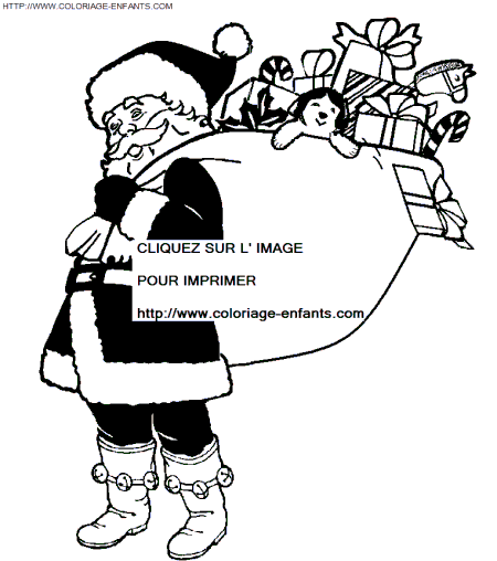 Christmas Santa Claus Presents coloring