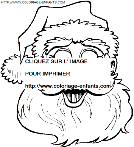 Christmas Santa Claus Portrait coloring