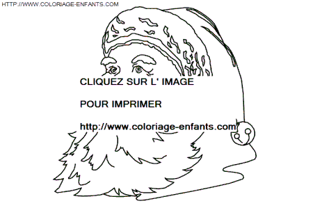 Christmas Santa Claus Portrait coloring